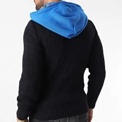 Coupon ✔️ Gilet Zippé Capuche 3012 Bleu Marine Bleu Clair de Classic Series ✔️ -Classic Series Soldes classic series 342664 3012 BLUE 20221007T155410 04