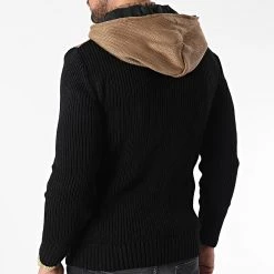 Vente flash ✨ Gilet Zippé Capuche 3012 Noir Camel de Classic Series 😉 -Classic Series Soldes classic series 342665 3012 CAMEL 20221007T160733 04