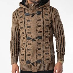 Promo 🎉 Gilet Zippé Capuche 3010 Camel de Classic Series ❤️