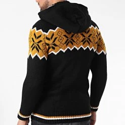 Meilleure vente 🔔 Gilet Zippé Capuche 3008 Noir de Classic Series 🛒 -Classic Series Soldes classic series 342669 3008 BLACK YELLOW 20221007T160701 04