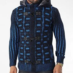 Tout neuf 🔔 Gilet Zippé Capuche 3010 Noir Bleu Clair de Classic Series 😍 -Classic Series Soldes classic series 342673 3010 BLEU 20221007T155319 03