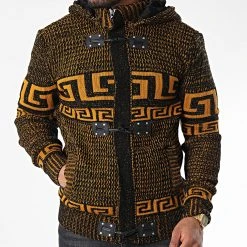 Acheter 🛒 Gilet Zippé Capuche 3014 Noir Orange de Classic Series 🛒