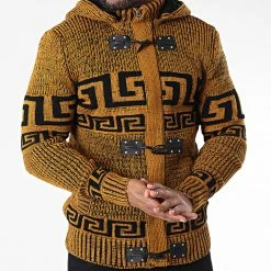 Bon marché ✨ Gilet Zippé Capuche 3014 Orange de Classic Series ❤️ -Classic Series Soldes classic series 342677 3014 YELLOW BLACK 20221007T160936 03