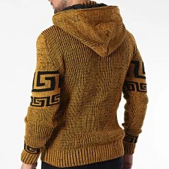 Bon marché ✨ Gilet Zippé Capuche 3014 Orange de Classic Series ❤️ -Classic Series Soldes classic series 342677 3014 YELLOW BLACK 20221007T160939 04