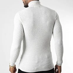 Remise 🌟 Pull Col Roulé 1596 Beige Clair Chiné de Classic Series ⭐ -Classic Series Soldes classic series 342757 1596 ECRU MELANGE 20221020T155930 04