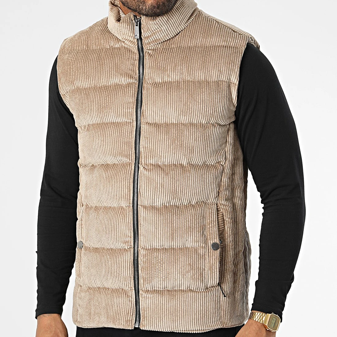 Bon marché 😍 Veste Sans Manches 407 Beige de Classic Series ⌛ 3 Bon marché 😍 Veste Sans Manches 407 Beige de Classic Series ⌛