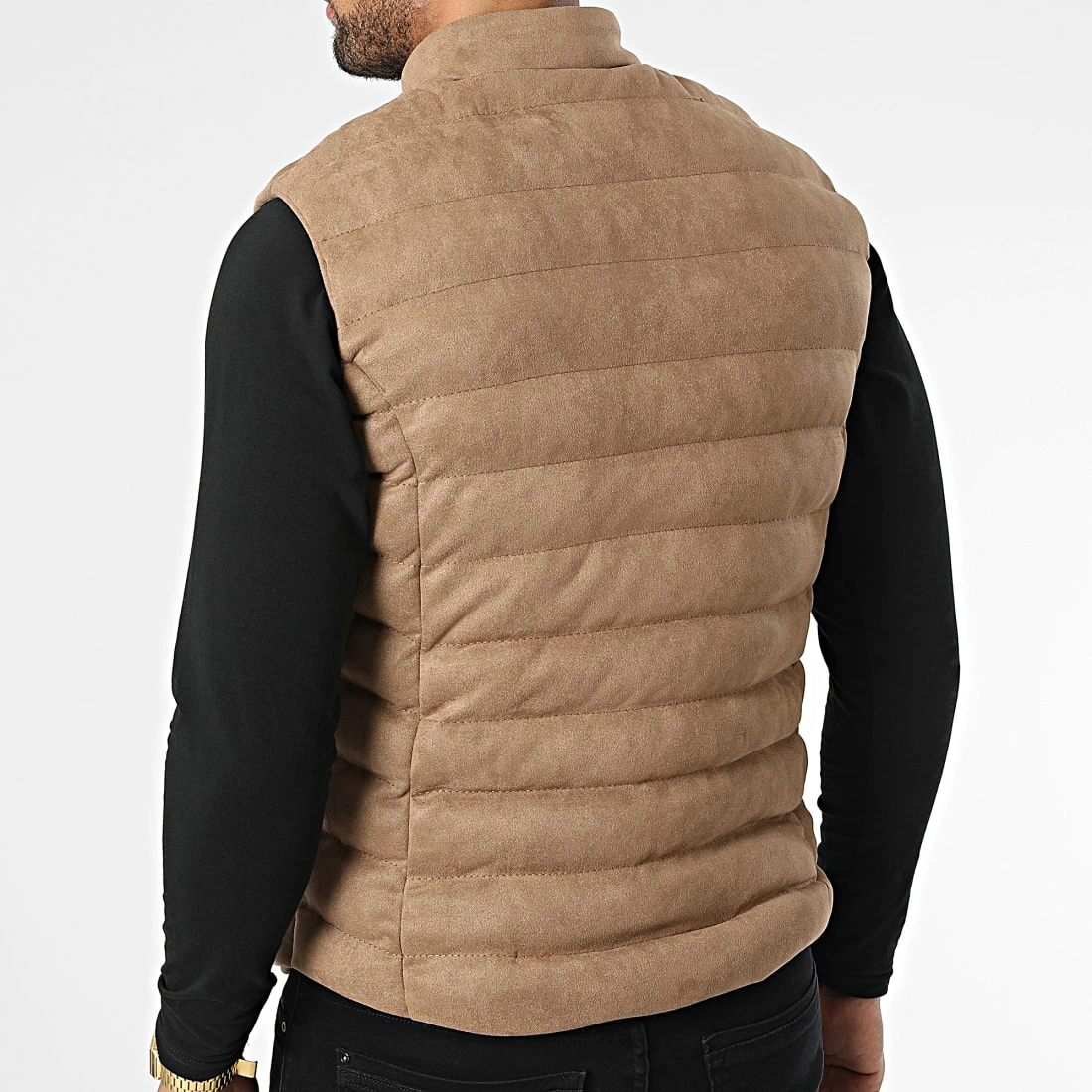 Nouveau 👏 Veste Sans Manches 403 Beige Foncé de Classic Series 🔥 6 Nouveau 👏 Veste Sans Manches 403 Beige Foncé de Classic Series 🔥 – Image 4