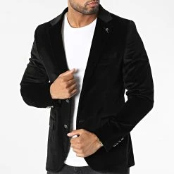 Meilleure affaire 🎁 Veste Blazer Velours X-019 Noir de Classic Series 🧨 -Classic Series Soldes classic series 343289 X 019 BLACK 20221014T153006 03
