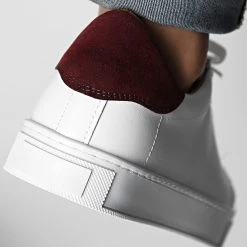 Meilleure vente 🔥 Baskets MLS-15008 White Burgundy de Classic Series 🔥 -Classic Series Soldes classic series 343342 MLS 15008 WHT BURGUNDY 20221011T144125 04