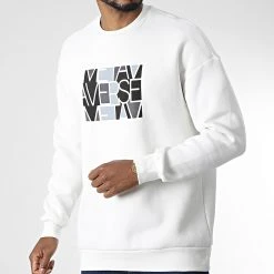 Sortie ❤️ Sweat Crewneck 9901 Blanc de Classic Series 🎉