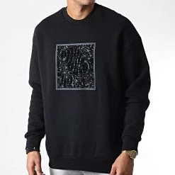 Remise ⭐ Sweat Crewneck 9900 Noir de Classic Series 🧨