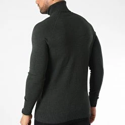 Acheter 🥰 Pull Col Roulé T3873 Vert Foncé de Classic Series ✨ -Classic Series Soldes classic series 344530 T3873 HAKI 20221020T143624 04