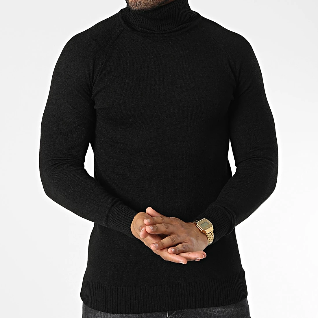 Nouveau 😍 Pull Col Roulé T3873 Noir de Classic Series 👍 3 Nouveau 😍 Pull Col Roulé T3873 Noir de Classic Series 👍