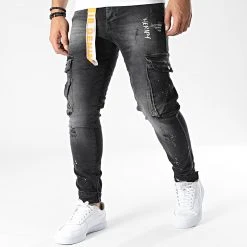 Tout neuf 🎁 Jean Cargo 15454 Gris Anthracite de Classic Series 🛒