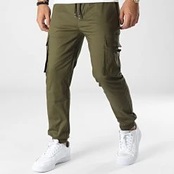 Coupon 🔔 Pantalon Cargo ZA53 Vert Kaki de Classic Series ⭐