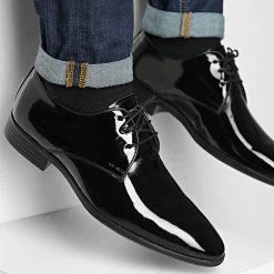 Tout neuf 🔔 Chaussures De Ville 2540 Black Shiny de Classic Series 🔥