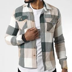 De gros ✨ Surchemise A Carreaux 7029 Vert Kaki de Classic Series ❤️ -Classic Series Soldes classic series 345929 7029 GREEN 20221031T141951 03