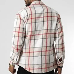 Bon marché ✔️ Surchemise A Carreaux 7037 Beige de Classic Series ⭐ -Classic Series Soldes classic series 345931 7037 BEIGE 20221031T142202 04