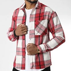 Remise 👏 Surchemise A Carreaux 7037 Rouge de Classic Series ❤️ -Classic Series Soldes classic series 345965 7037 RED 20221031T142012 03