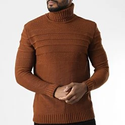 Acheter 🛒 Pull Col Roulé T3832 Marron de Classic Series 🔔 -Classic Series Soldes classic series 346032 T3832 TUTUN 20221031T144458 03