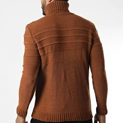 Acheter 🛒 Pull Col Roulé T3832 Marron de Classic Series 🔔 -Classic Series Soldes classic series 346032 T3832 TUTUN 20221031T144500 04