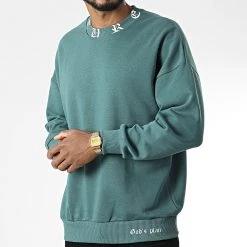 Acheter 🔥 Sweat Crewneck 22-K030 Bleu Pétrole de Classic Series ✨