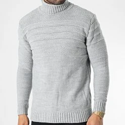 Les meilleures critiques de ❤️ Pull Col Roulé T3832 Gris de Classic Series 💯