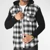 Sortie ❤️ Surchemise Capuche A Carreaux 10022 Blanc Noir de Classic Series 👍 -Classic Series Soldes classic series 348150 DP 10022 133 001 20221124T143825 01