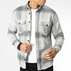 Meilleure affaire ❤️ Surchemise Carreaux Y-2042 Gris Chiné de Classic Series 😍 -Classic Series Soldes classic series 348570 Y 2042 08 20221128T141131 03