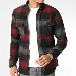 Vente flash 🛒 Surchemise Carreaux Y-2242 Noir Bordeaux de Classic Series ✔️ -Classic Series Soldes classic series 348571 Y 2242 06 20221128T140945 03