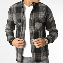 Grosses soldes 🎁 Surchemise Carreaux Y-2241 Noir de Classic Series ❤️