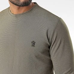 Grosses soldes 👍 Sweat Crewneck RBL6181 Vert Kaki Chiné de Classic Series ⌛ -Classic Series Soldes classic series 348605 RBL6181 HAKI 20221123T161845 02
