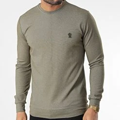 Grosses soldes 👍 Sweat Crewneck RBL6181 Vert Kaki Chiné de Classic Series ⌛ -Classic Series Soldes classic series 348605 RBL6181 HAKI 20221123T161847 03