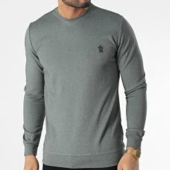 Remise 😀 Sweat Crewneck RBL6181 Vert Chiné de Classic Series 🧨 -Classic Series Soldes classic series 348606 RBL6181 NEFTI 20221123T161933 03
