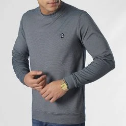 Top 10 ✨ Sweat Crewneck RBL6181 Bleu Marine Chiné de Classic Series 👍 -Classic Series Soldes classic series 348609 RBL6181 LACIVERT 20221128T140844 03