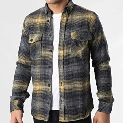 Le moins cher 💯 Surchemise Carreaux Y-2042 Jaune Bleu Marine de Classic Series 😍 -Classic Series Soldes classic series 348614 Y 2042 03 20221128T141522 03