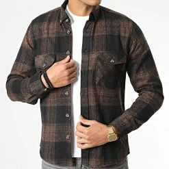 De gros ✨ Surchemise Carreaux Y-2241 Marron de Classic Series ❤️ -Classic Series Soldes classic series 348615 Y 2241 03 20221128T140905 03