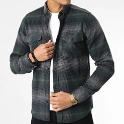 Le moins cher ⌛ Surchemise Carreaux Y-2042 Vert Bleu Marine de Classic Series 😀 -Classic Series Soldes classic series 348638 Y 2042 05 20221128T141039 03