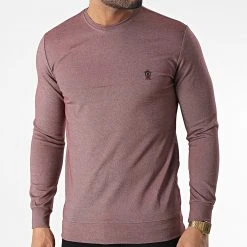 Le moins cher 💯 Sweat Crewneck RBL6181 Bordeaux Chiné de Classic Series ⌛