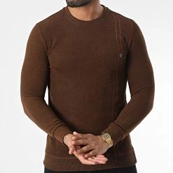 Meilleur prix 😉 Sweat Crewneck RBL6213 Marron de Classic Series 😀