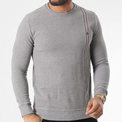 Tout neuf ❤️ Sweat Crewneck RBL6213 Gris Chiné de Classic Series 🤩 -Classic Series Soldes classic series 348682 RBL6213 TAS 20221125T151328 03