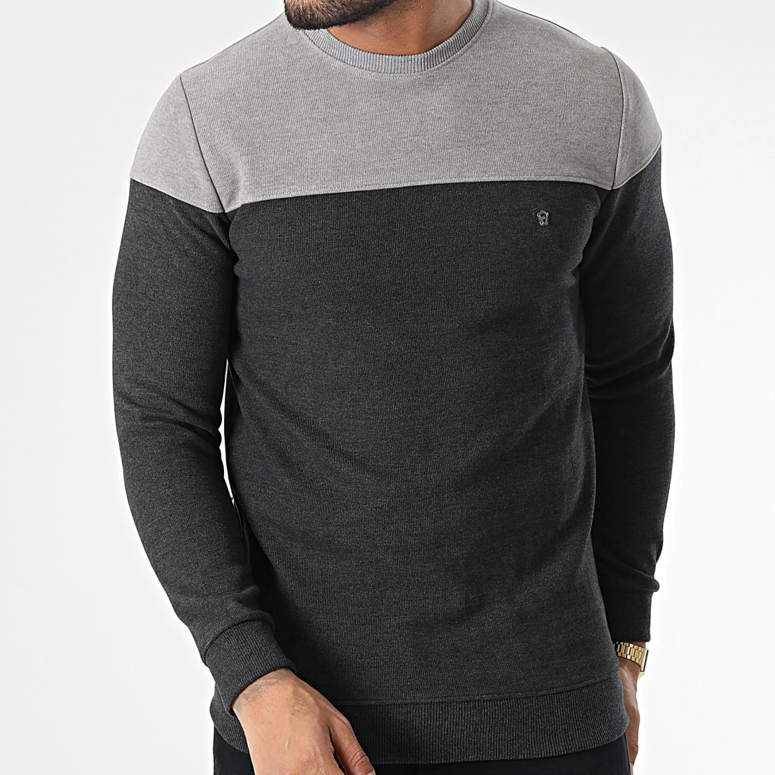 Vente flash ✔️ Sweat Crewneck RBL6211 Gris Anthracite Gris Clair de Classic Series 🔔 3 Vente flash ✔️ Sweat Crewneck RBL6211 Gris Anthracite Gris Clair de Classic Series 🔔