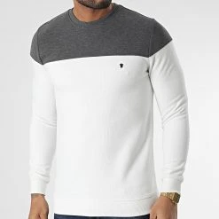 Bon marché ✔️ Sweat Crewneck RBL6211 Blanc Gris Anthracite de Classic Series ✨ -Classic Series Soldes classic series 348693 RBL6211 EKRU 20221125T152527 03