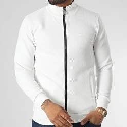 Remise ✨ Veste Zippée RBL6310 Blanc de Classic Series ⭐ -Classic Series Soldes classic series 348720 RBL6310 EKRU 20221122T154900 03
