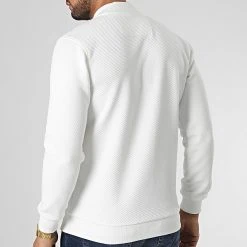 Remise ⭐ Veste Zippée RBL6308 Blanc de Classic Series ❤️ -Classic Series Soldes classic series 348725 RBL6308 EKRU 20221122T154842 04