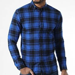 Budget 🤩 Chemise Manches Longues DP4003 Carreaux Bleu Roi Noir de Classic Series 😀 -Classic Series Soldes denim project 338118 DP4003 BLUE CHECK 20220926T161936 03