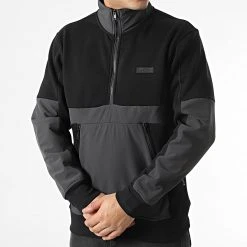 Promo ⭐ Sweat Col Zippé Summit Noir de Classic Series 👍 -Classic Series Soldes nicce london 295478 0114 K008 0143 20211217T162005 03