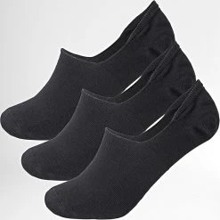 Le moins cher 💯 Lot De 3 Paires De Chaussettes Invisibles 001 Noir de Classic Series ⭐