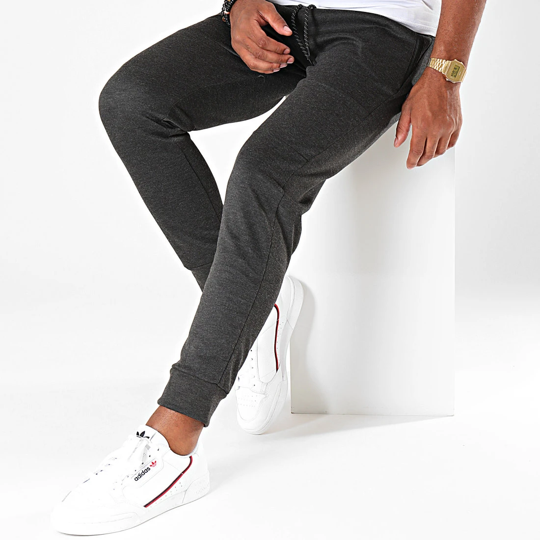 Offres 👏 Pantalon Jogging SP1594 Gris Anthracite Chiné de Classic Series ✔️ 3 Offres 👏 Pantalon Jogging SP1594 Gris Anthracite Chiné de Classic Series ✔️ – Image 2