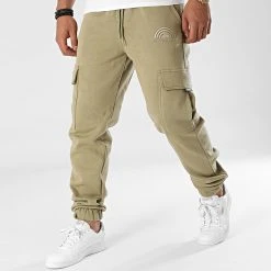 Offres 🎁 Pantalon Jogging SP118 Vert Kaki de Classic Series ✔️